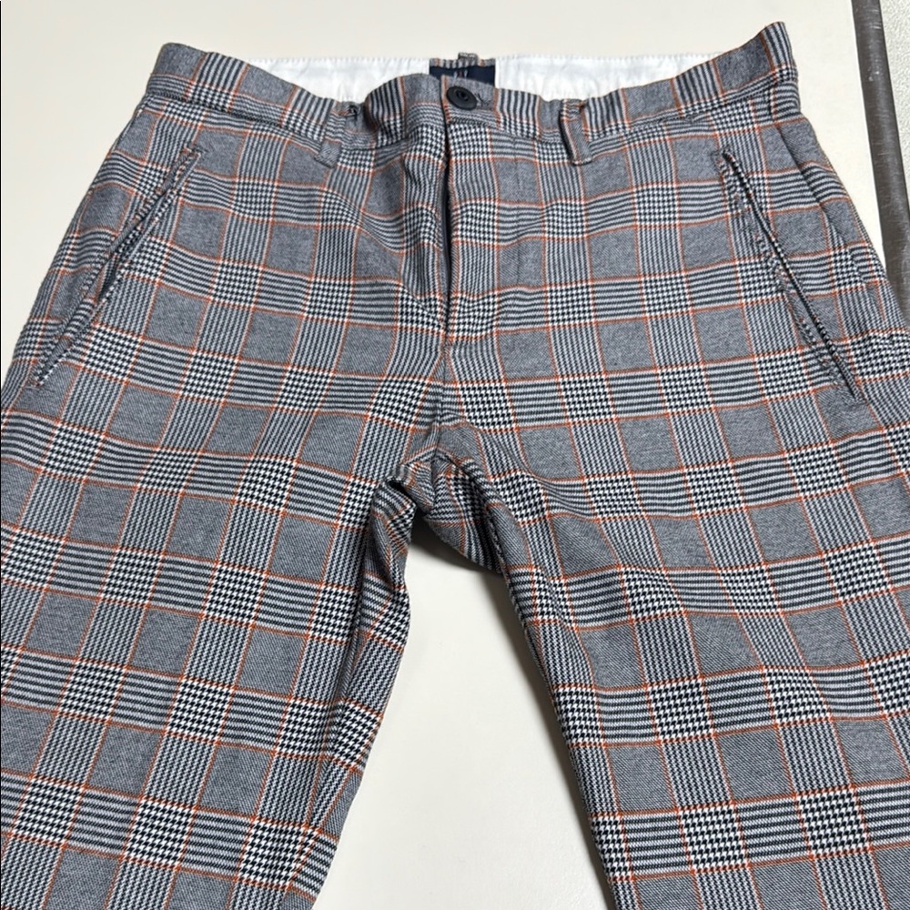 Zara Men's Gray Checkered Dress Pants